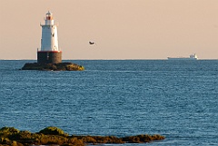 Sakonnet Point Lighthouse at Sunset